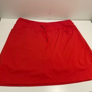 GRADUAL Brand NWT Women's XXL Red High Waisted Drawstring Golf Active Skort
